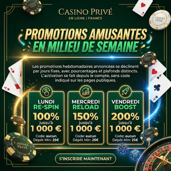 Promotions amusantes en milieu de semaine